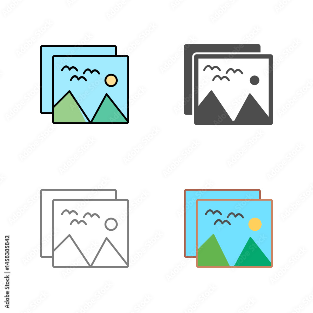 Pictures Vector Icon Pictures Vector Icon