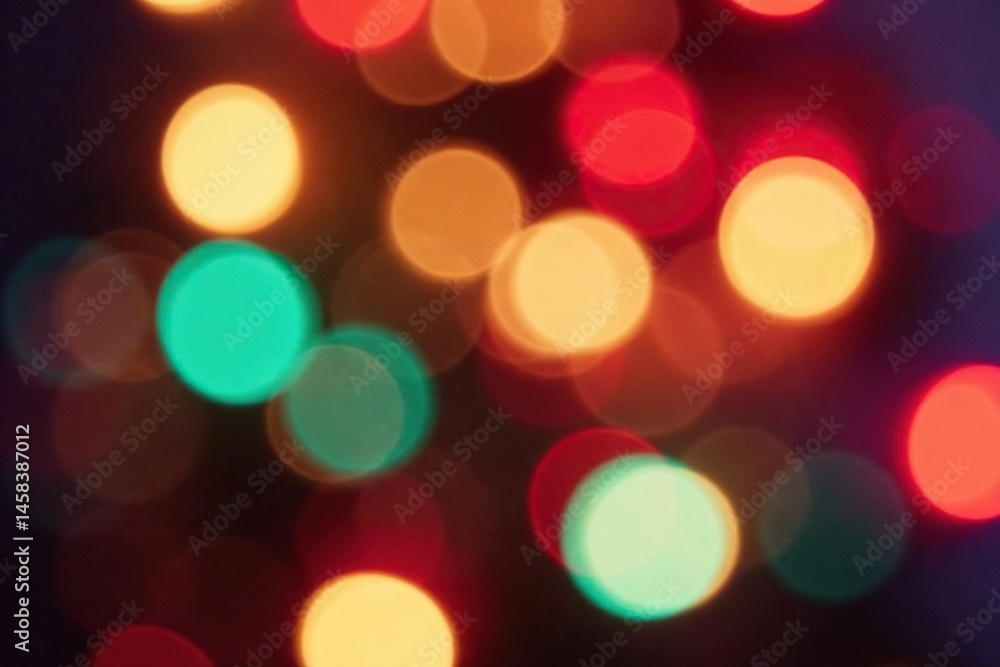 Out of focus holiday illumination, a colorful background of circular light patterns for a cheerful and bright Christmas mood , bokeh, illumination Out of focus holiday illumination, a colorful background of circular light patterns for a cheerful and bright Christmas mood , bokeh, illumination