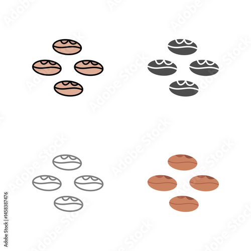 Coffee Beans Vector Icon