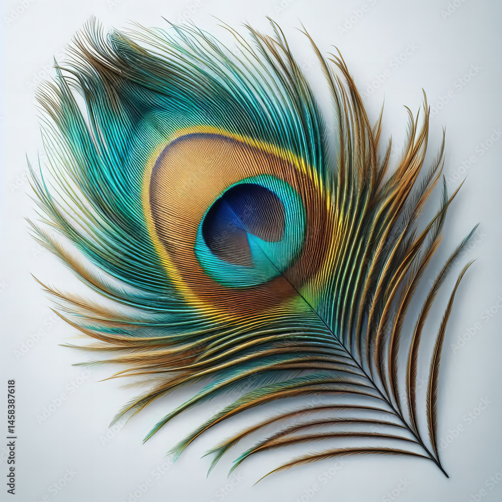 Obraz premium Vibrant Peacock Feather