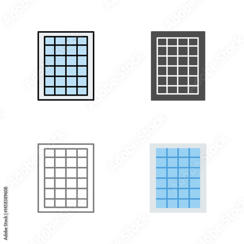 Table of Rates Vector Icon