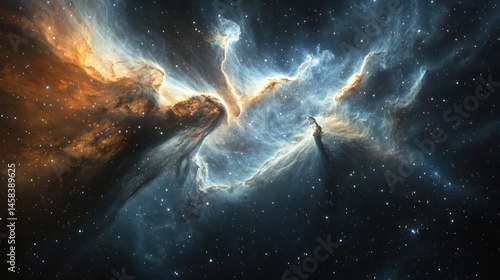 A stellar windstorm scattering luminescent cosmic dust into space