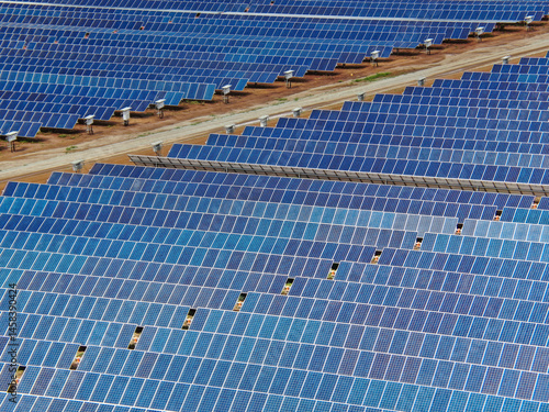 Solar farm in Malawi, Africa. It is a 20 mega watt farm that will produce electricity for the national grid.