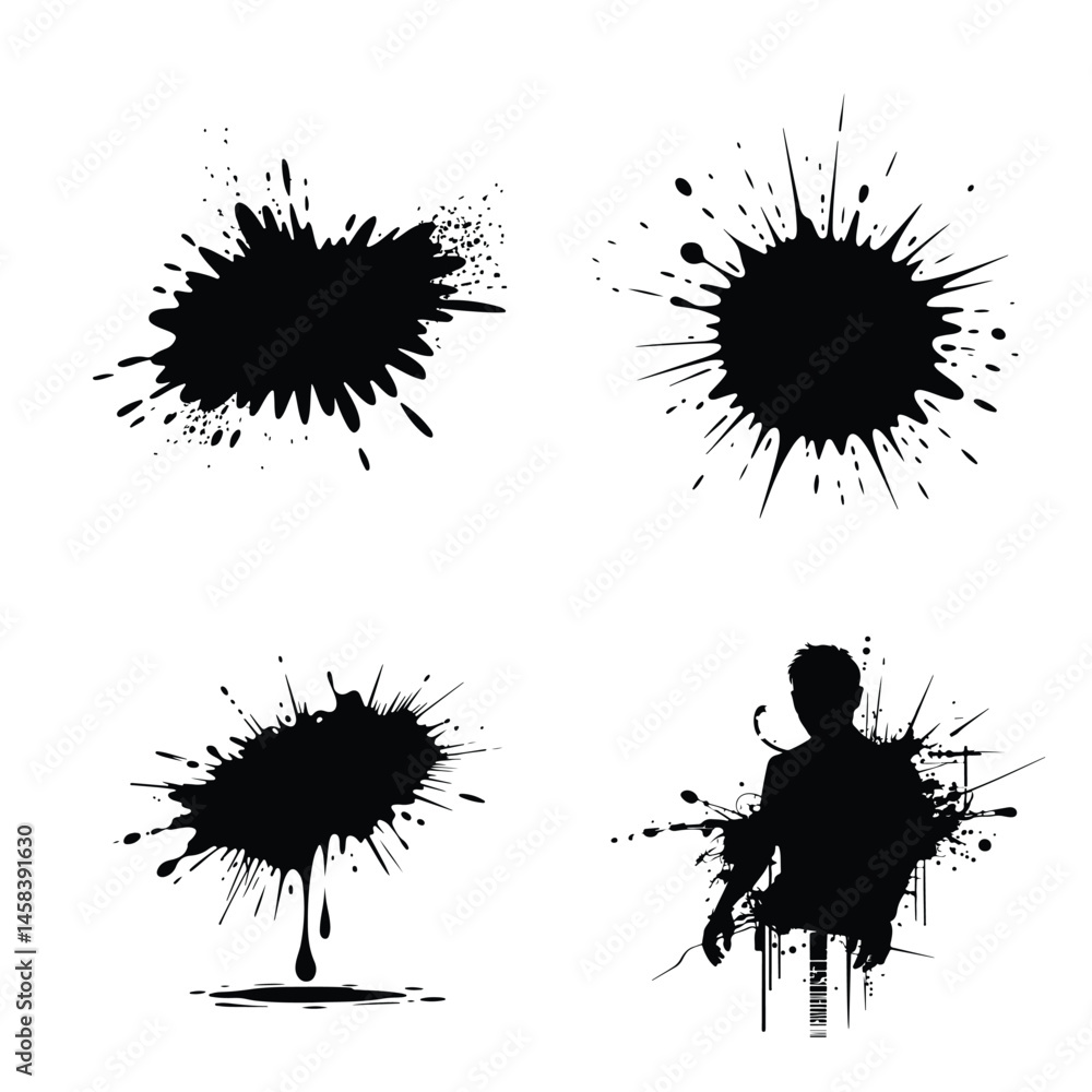 A silhouette of effect and drop Icon vector on a white background A silhouette of effect and drop Icon vector on a white background
