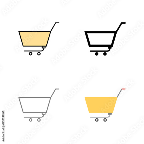 Unique Empty Cart Vector Icon