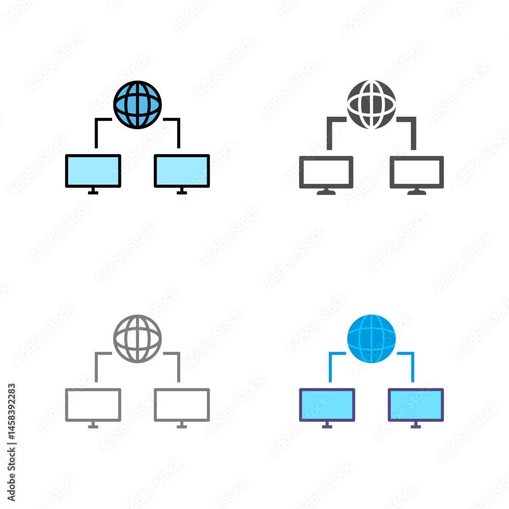 Unique Internet Connectivity Vector Icon Unique Internet Connectivity Vector Icon