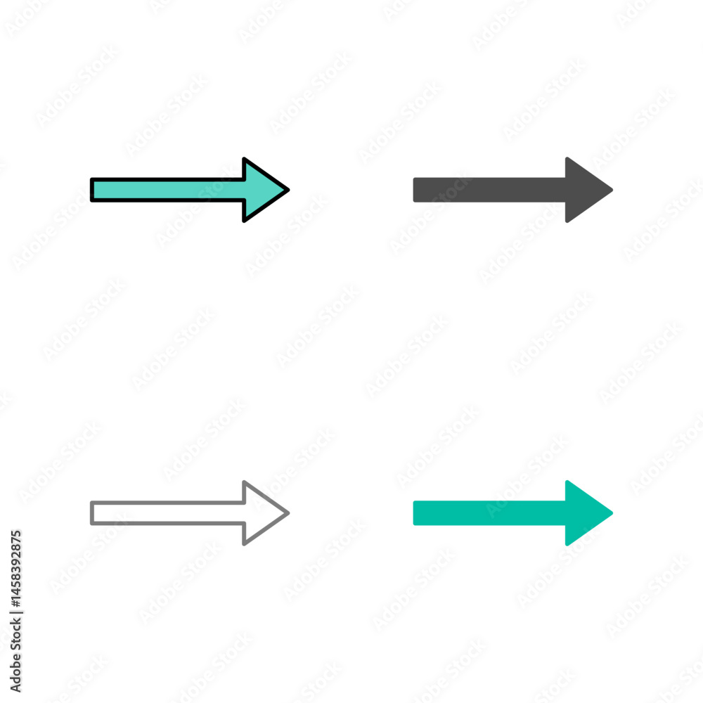 Unique Right Arrow Vector Icon Unique Right Arrow Vector Icon