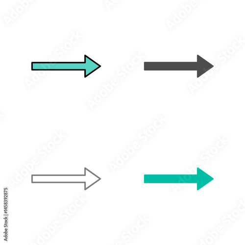 Unique Right Arrow Vector Icon