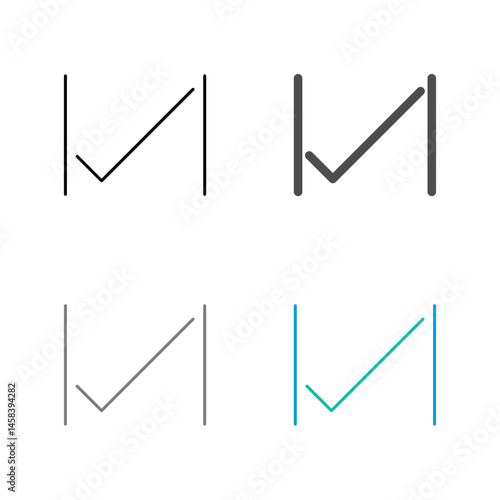 Unique Tick Vector Icon