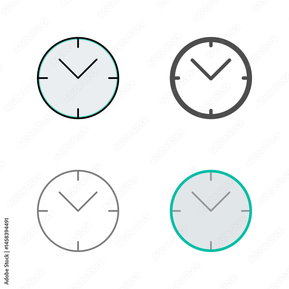 Unique Clock Vector Icon Unique Clock Vector Icon