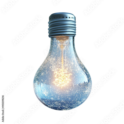 Wallpaper Mural Glowing lightbulb with snowflake design inside a frosted glass bulb Torontodigital.ca