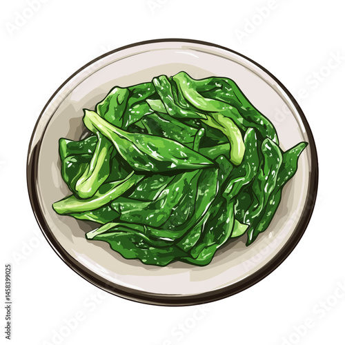 stir-fried asian vegetables,vector