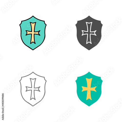 Unique Sheild Vector Icon
