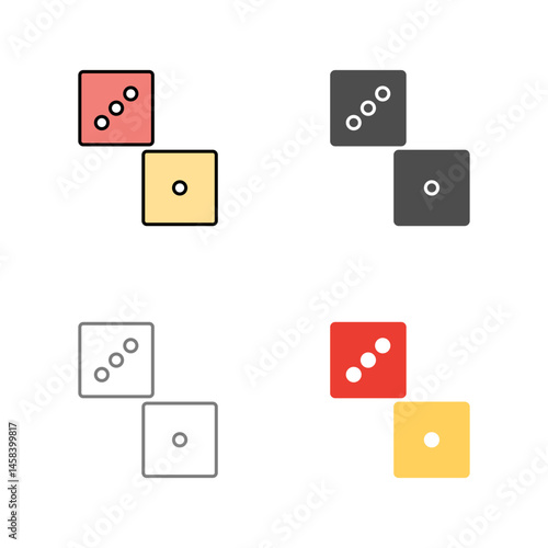Unique Dice Vector Icon