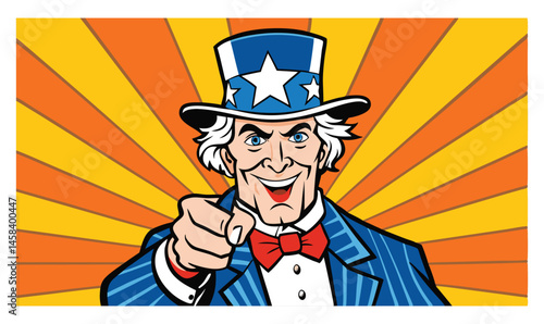 "Iconic Uncle Sam Poster, Patriotic American Recruitment Art"