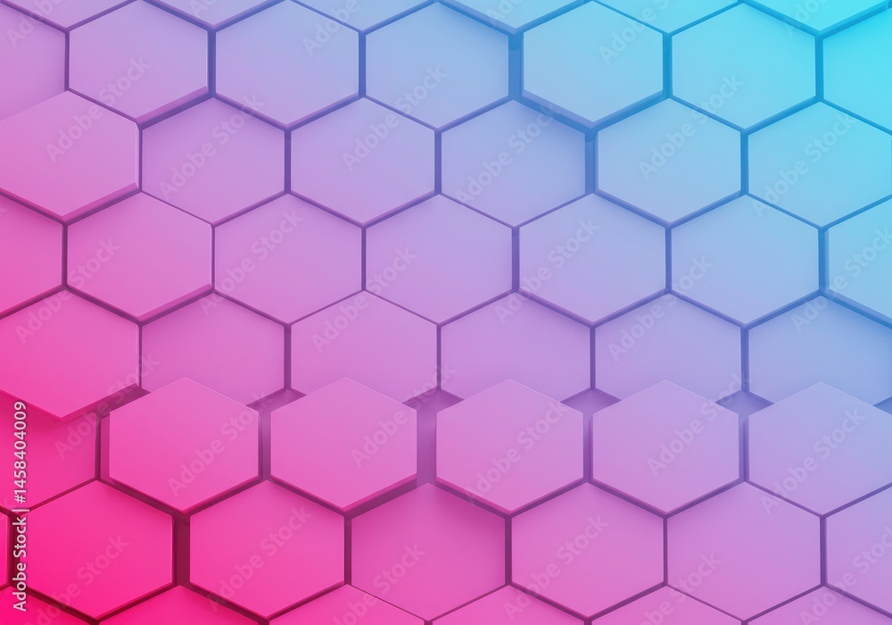 Abstract Pink Blue Hexagon Geometric Pattern Background Design Texture 3D Art Tech Style Modern Abstract Pink Blue Hexagon Geometric Pattern Background Design Texture 3D Art Tech Style Modern