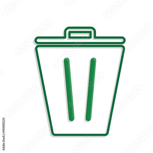 trash bin icon. recycling symbol. sustainability. reuse web icon, eco-friendly, used goods, green energy. Mixed design style