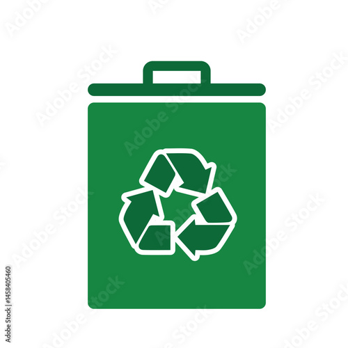 trash bin icon. recycling symbol. sustainability. reuse web icon, eco-friendly, used goods, green energy. Solid design style