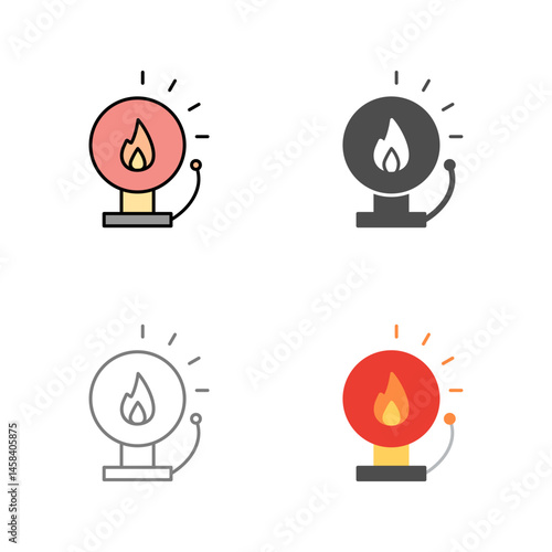 Unique Fire Alert Vector Icon