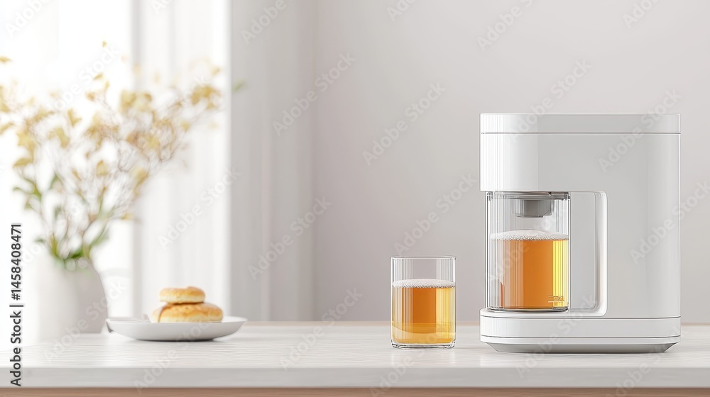 Fototapeta premium Two glasses of refreshing iced tea, a cool and delicious summer beverage refreshing