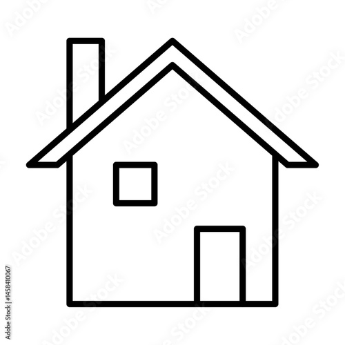家の線画アイコン、不動産やWEBのホームアイコン