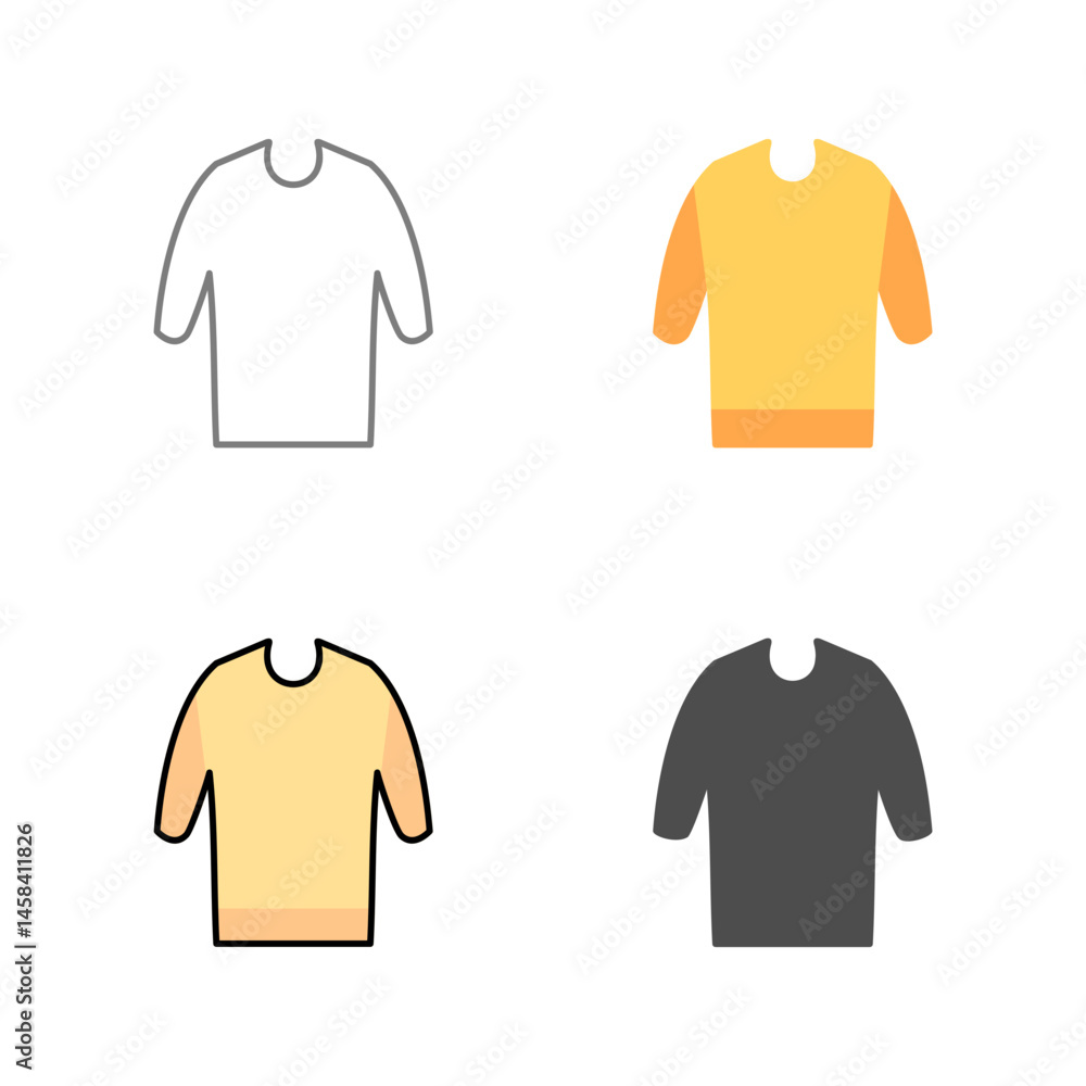 Naklejka premium Casual Shirt Vector Icon