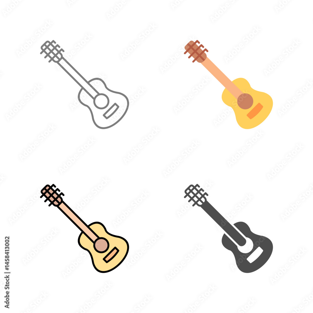 Naklejka premium Guitar Vector Icon