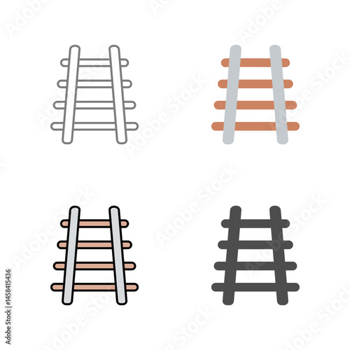 Train Tracks Vector Icon
