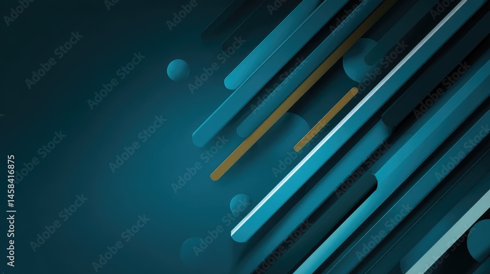 Abstract Teal and Gold Geometric Design: Sleek, Modern Lines Abstract Teal and Gold Geometric Design: Sleek, Modern Lines