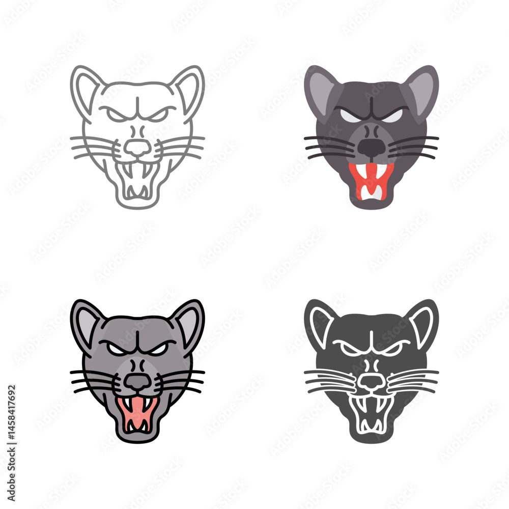 Obraz premium Wolf Vector Icon