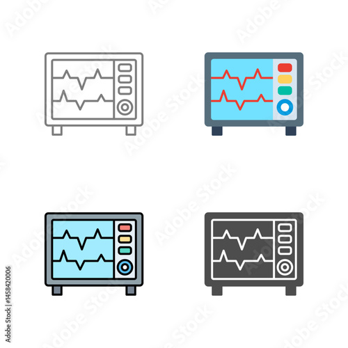 Heart Rate Monitor Vector Icon