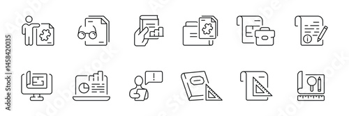 Engineering blueprints and design symbols