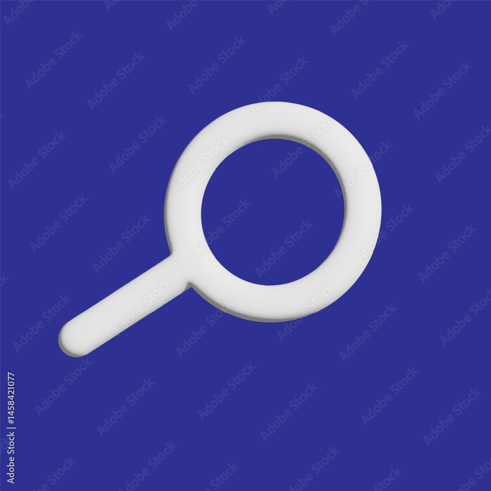 Search icon 3D in illustration Search icon 3D in illustration