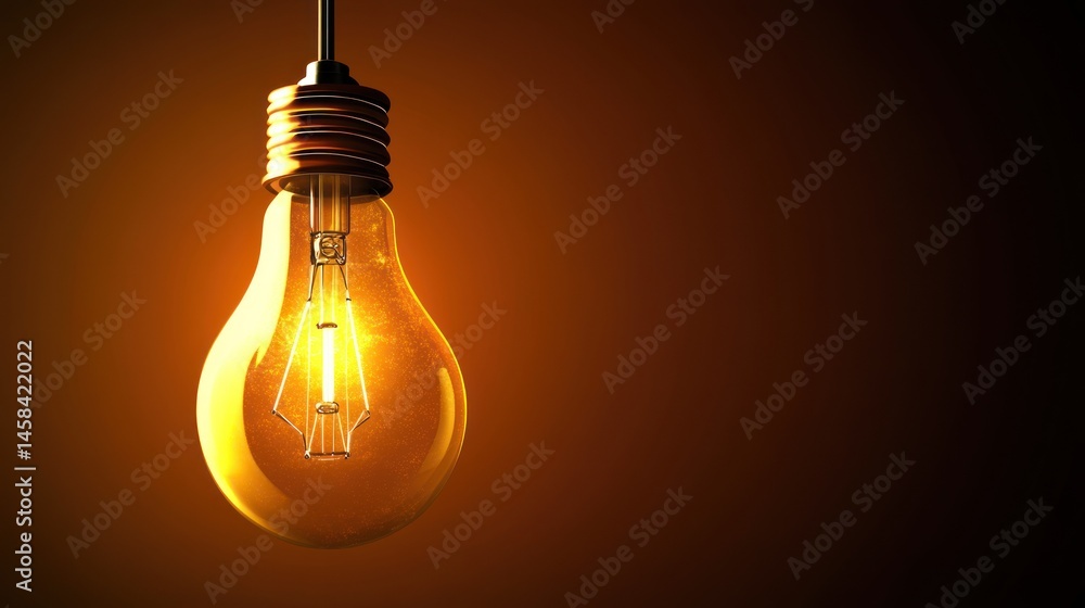 Glowing lightbulb idea innovation and energy concept Glowing lightbulb idea innovation and energy concept