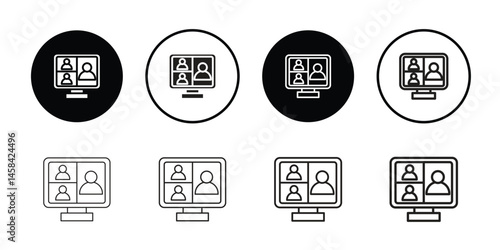 Video call icons diverse representation