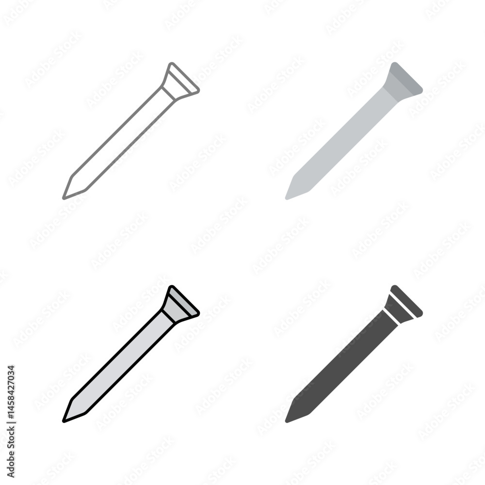 Nail Vector Icon Nail Vector Icon