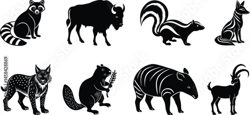 Wild Animal Silhouette Vector Collection