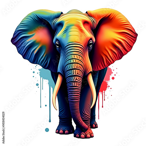 elephant on a white background