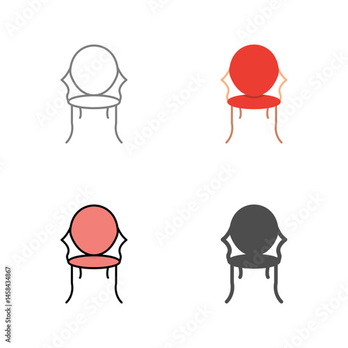 Ancient Chair Vector Icon