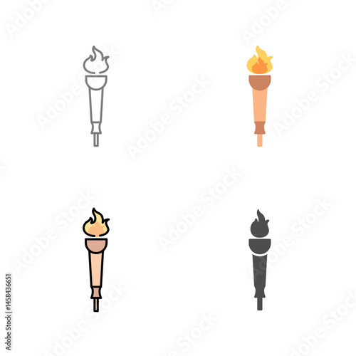 Photos Museum Torch Vector Icon