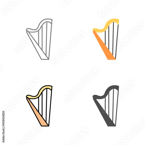 Harp Vector Icon
