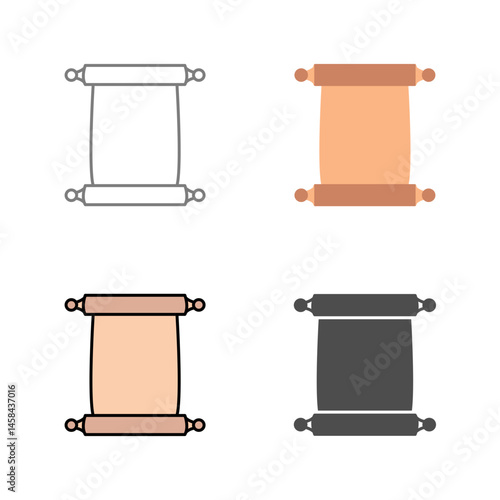 Scroll of Paper Vector Icon