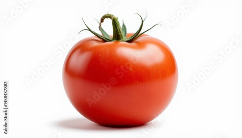 Wallpaper Mural Ripe red tomato isolated on white, a vibrant and fresh ingredient for healthy meals Torontodigital.ca