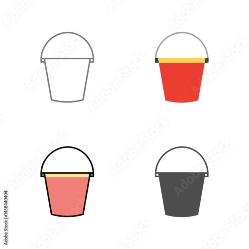 Water Bucket Vector Icon