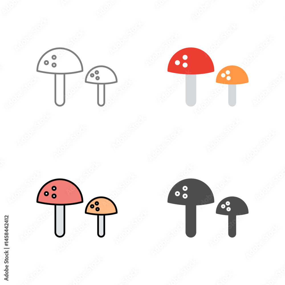 Mushrooms Vector Icon Mushrooms Vector Icon