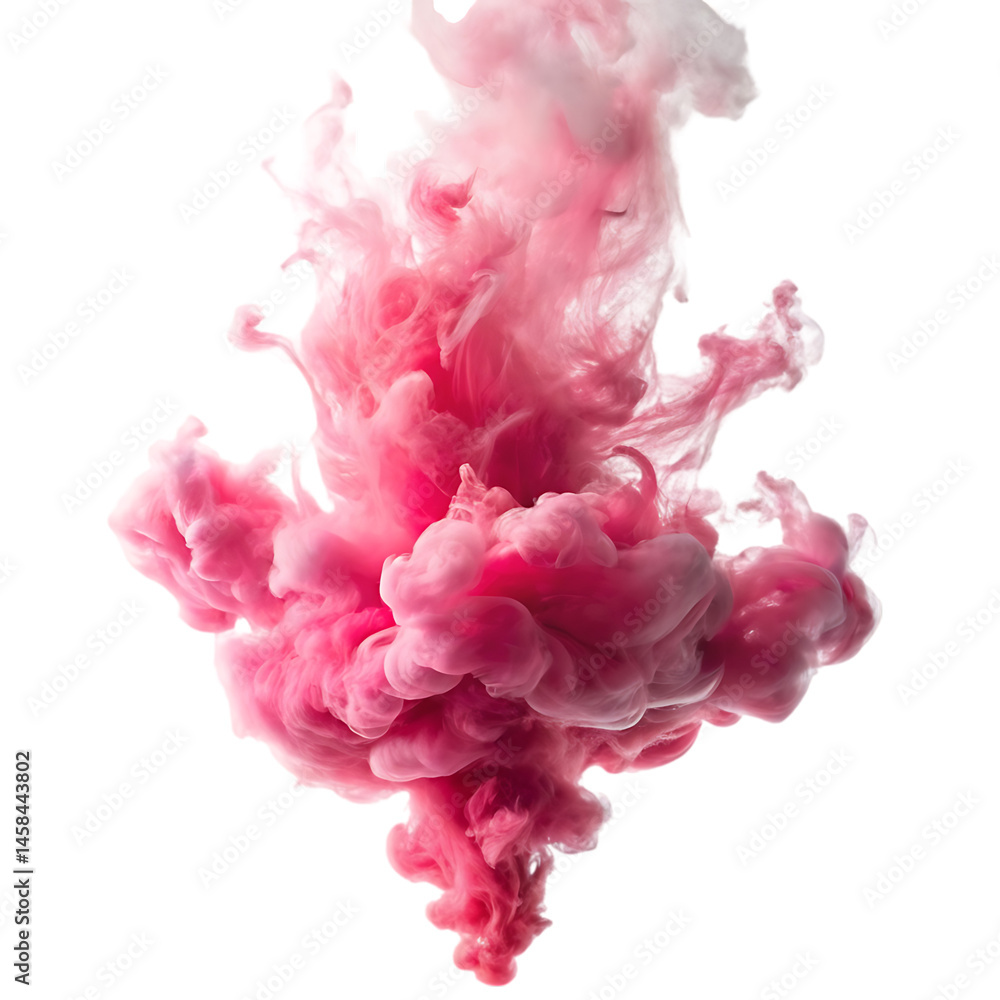 Fototapeta premium Pink Ink Swirl Abstract Background