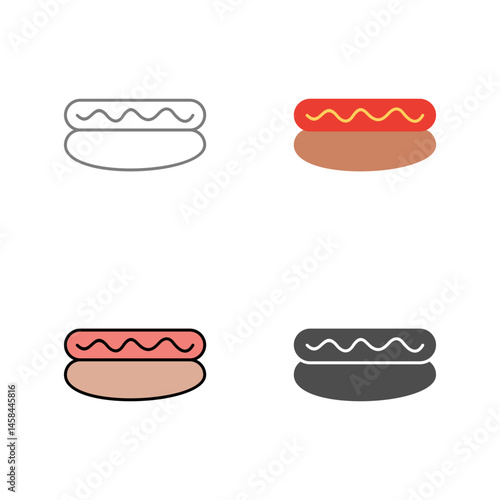 Hot Dog Vector Icon