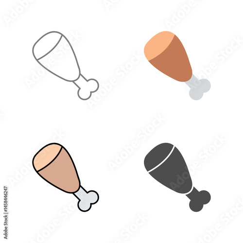 Cooked Ham Vector Icon