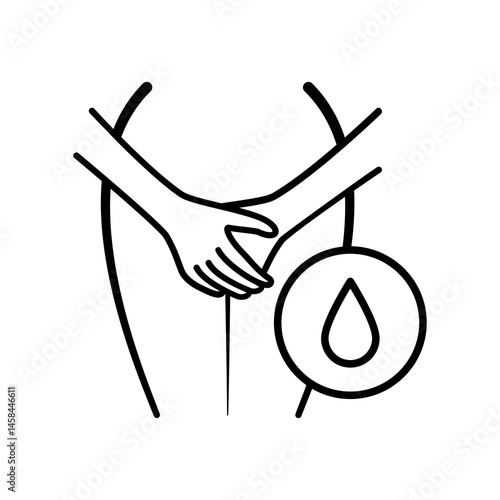 Incontinence urology line icon vector. incontinence urology sign. Vector illustration design