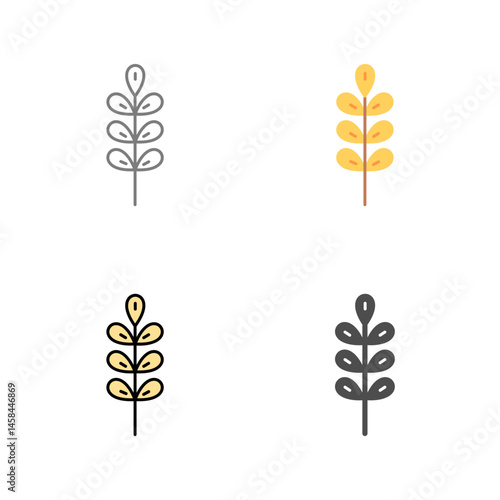 Barley Vector Icon